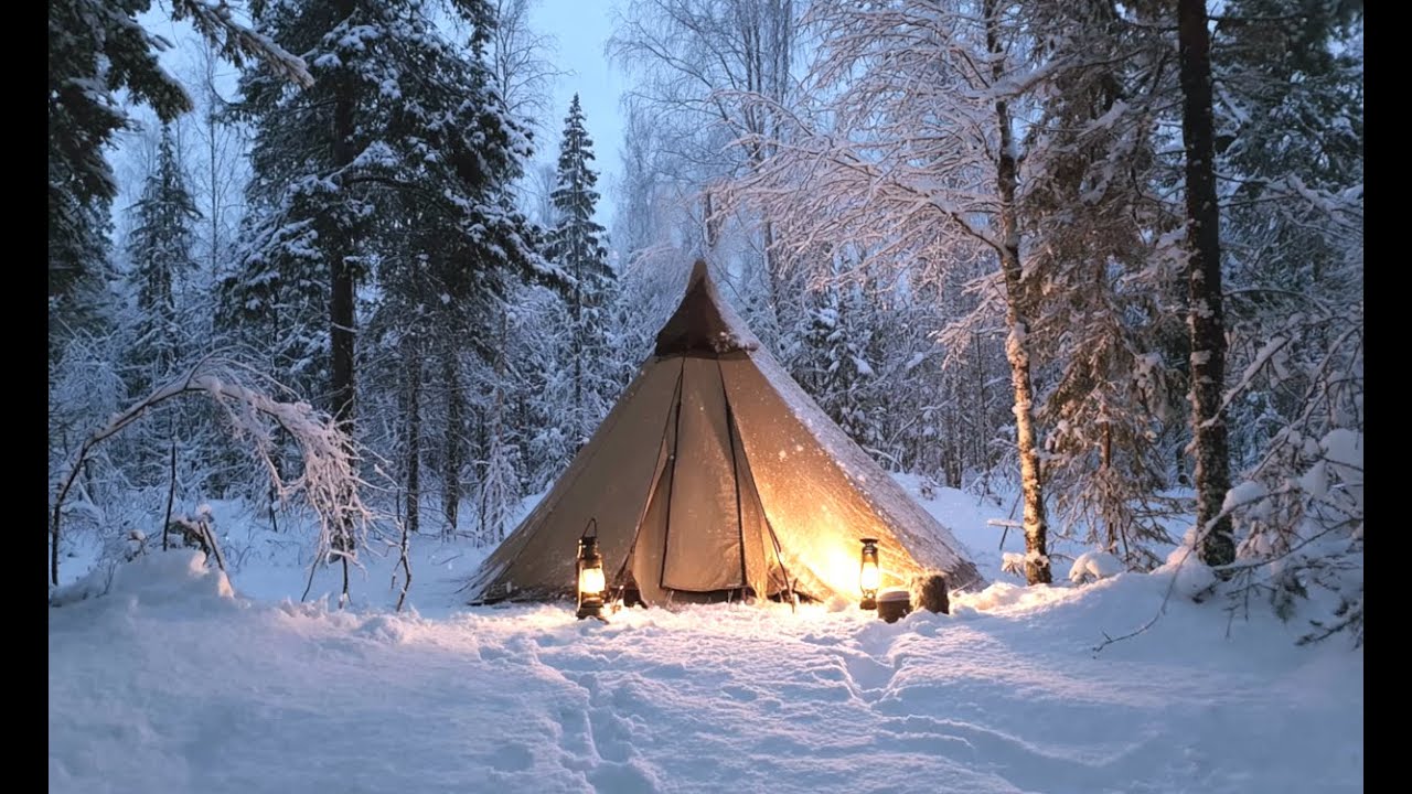 I SURVIVED my COLDEST CAMPING -23 / HOT TENT IN FROSEN HELL
