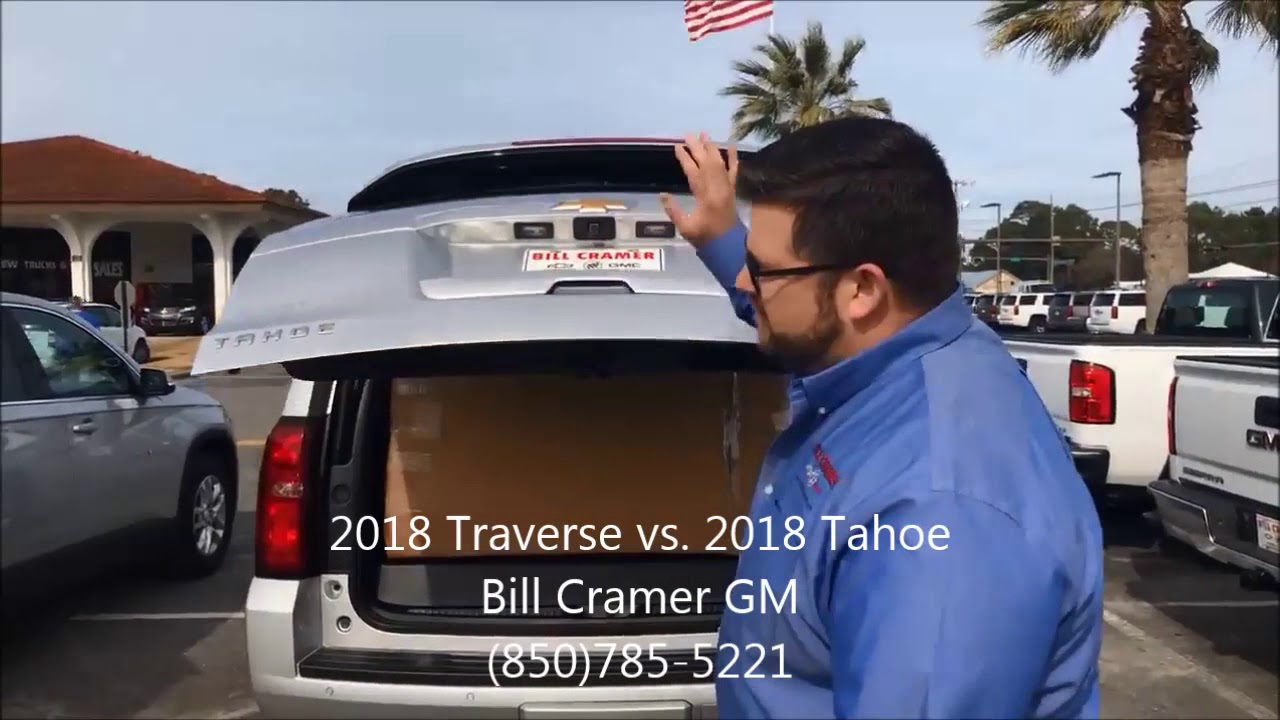 2018 Traverse vs  2018 Tahoe cargo comparison