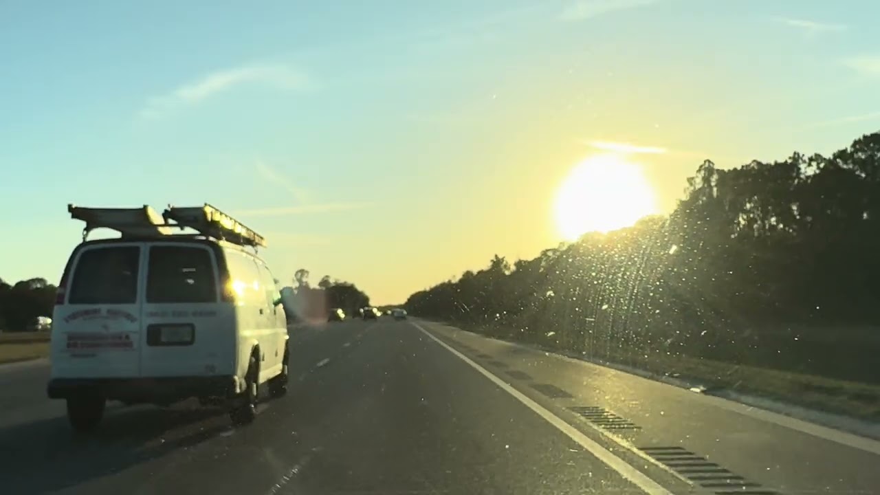 Driving in Turnpike #roadtrip #sunset #sunshinestate #florida #kissimmeefl  #viral 
