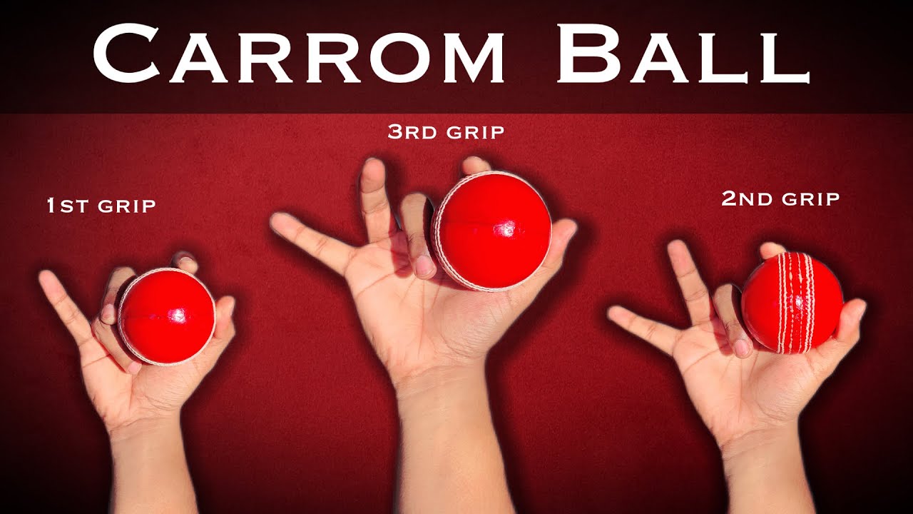 Carrom ball New and different types of grips | Grips for carrom ball | How to bowl carrom ball 