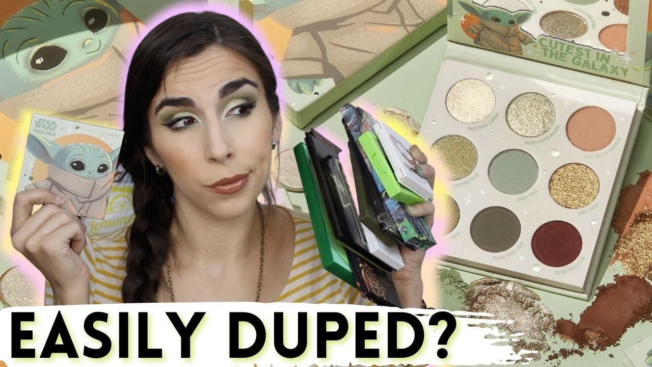 CAN I DUPE THE BABY YODA PALETTE WITH MY COLLECTION? | Colourpop the Child Mandalorian Palette