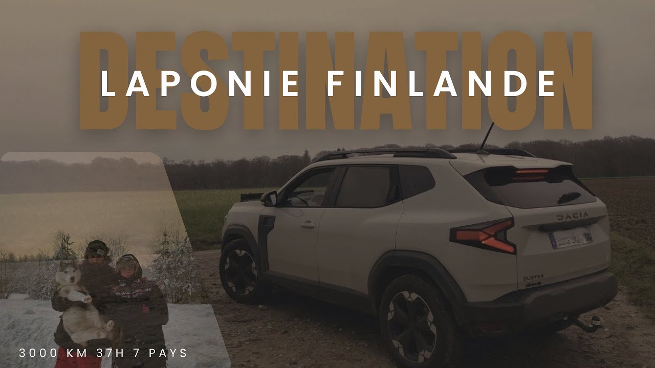 On part en voiture dans le grand froid ( Laponie Finlandaise ) 