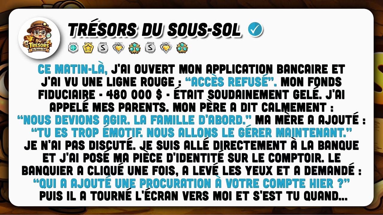 Accès Refusé : Mes Parents Ont Essayé De Vider Mon Fonds De 480 000 $. C'est Fou !