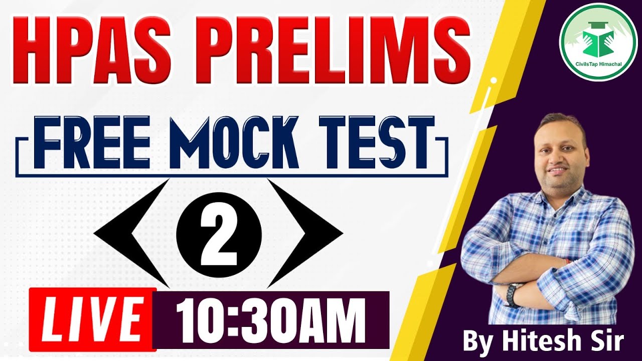 HPAS Prelims 2023 | Free Full Mock Test - 2 | Civilstap Himachal
