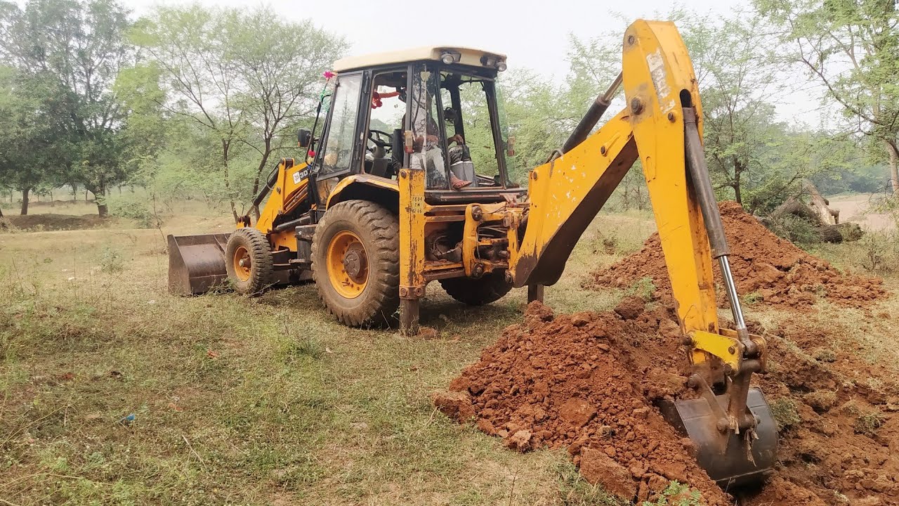 Old JCB 3DX Kirloskar Brick Making Work for Sandy Place | JCB Video
