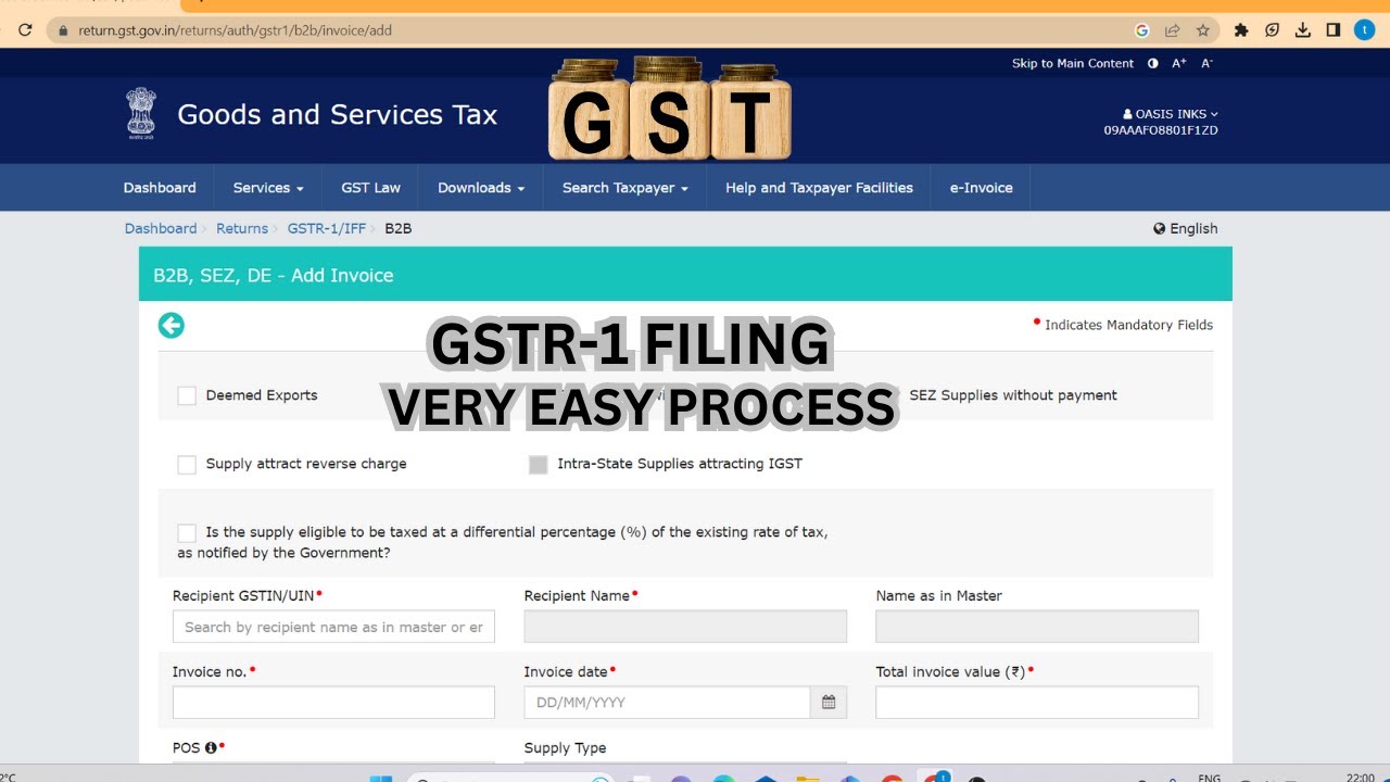 GSTR-1 FILING PROCESS VERY EASY STEPS.