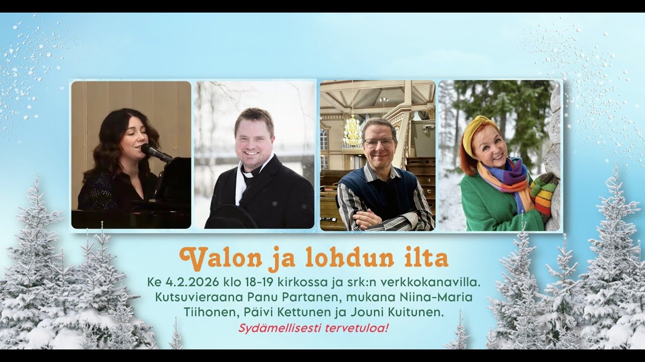 💛Valon ja lohdun  ilta Kangasniemen kirkossa 4.2.2026