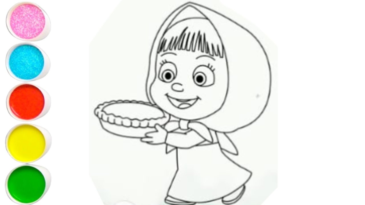 Masha easy step by step drawing tutorial for beginners / How to draw easy Masha.