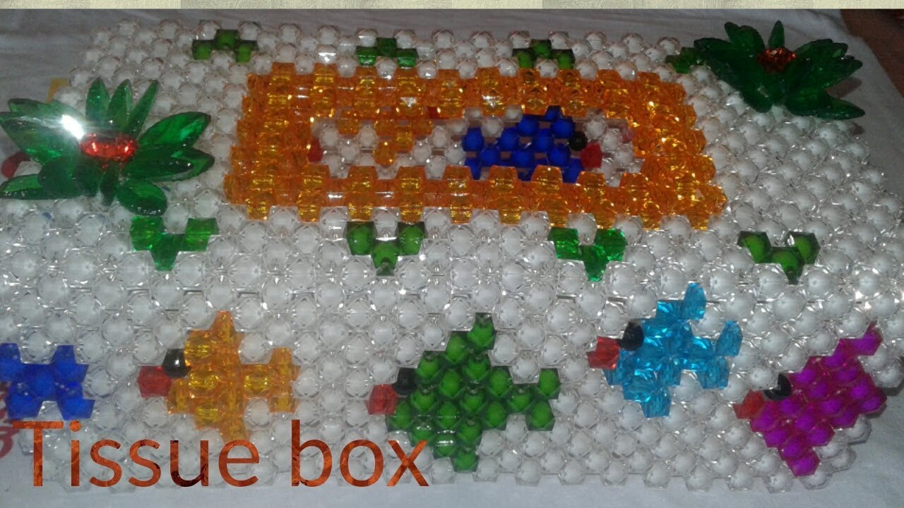 How to make beaded tissue box,পুতির টিস্যু বক্স