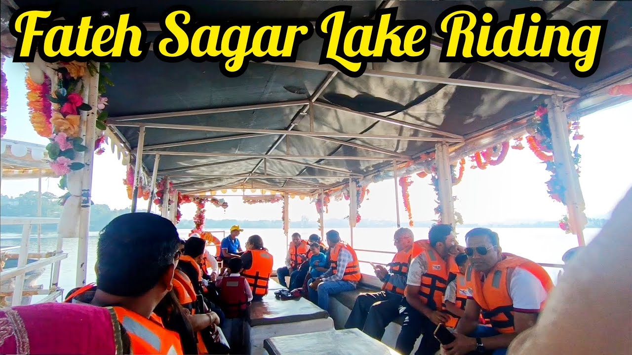 Fateh Sagar Lake | Riding boat | travel with vlog | travel with| Boat ride 