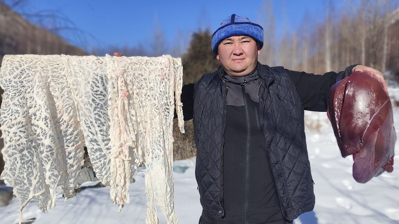 Beef Liver Roll and Kebab || Delicious Village Recipe || Cooking in the Forest