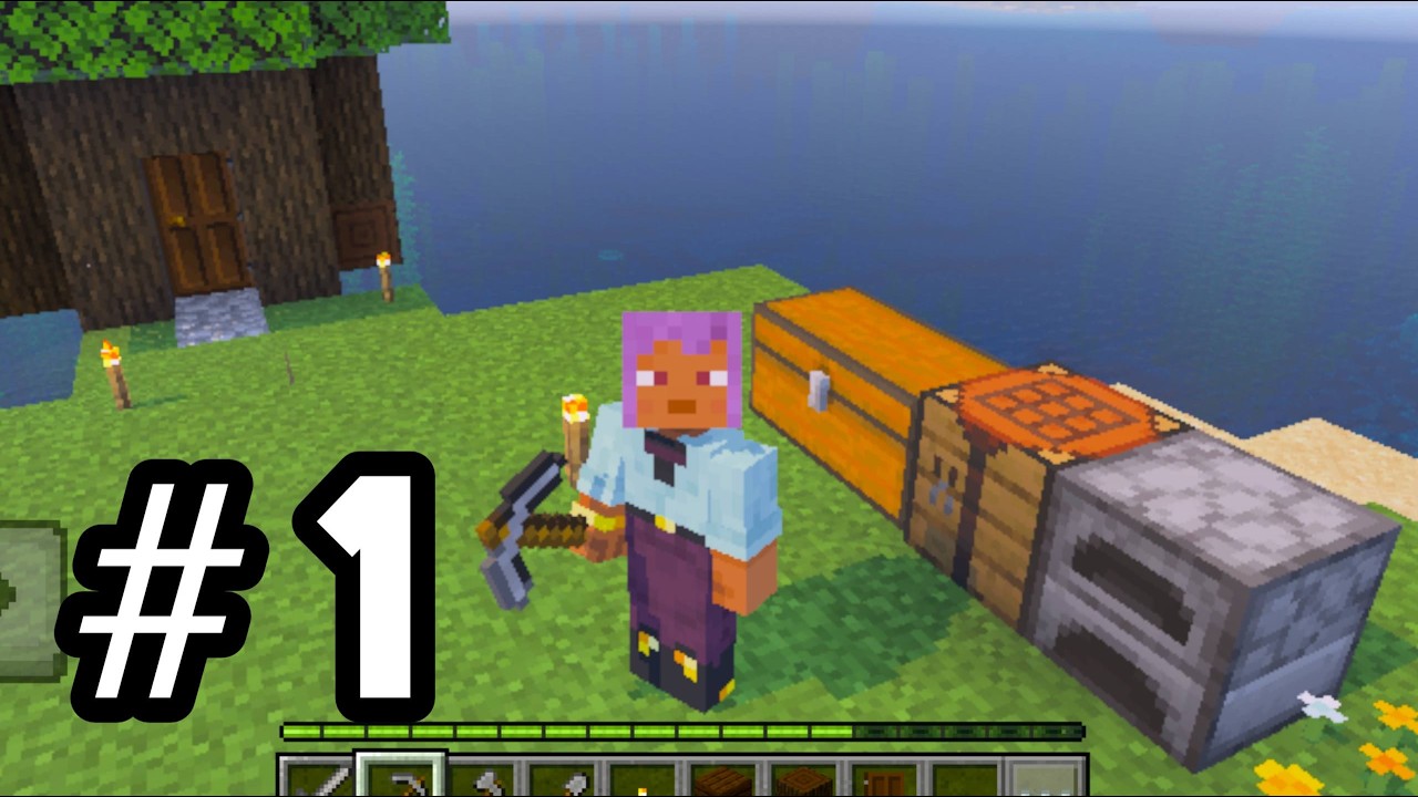 Minecraft PE - Hardcore Survival Gameplay Part 1 - First Steps