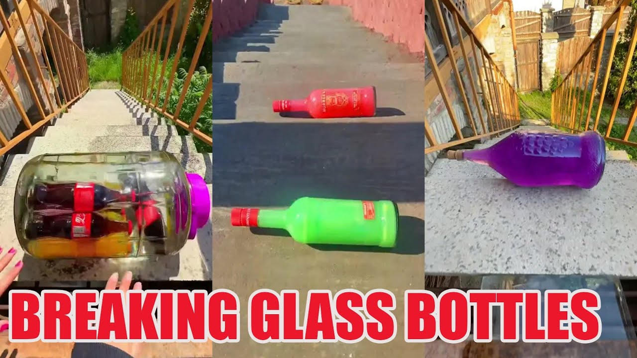 Breaking Glass Bottles & Balloon Drops 😱🔥 Crushing Crunchy & Soft Things! 