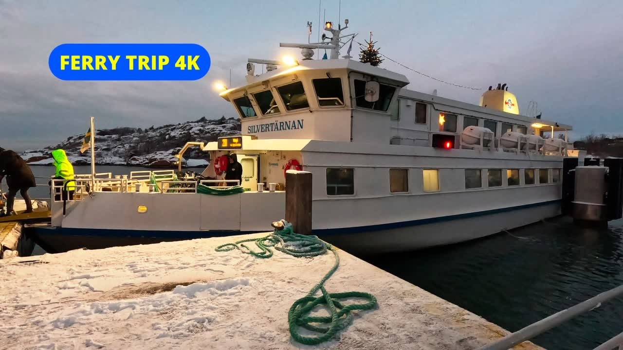 Snow & Silence: Gothenburg Sweden 4K Ferry Journey