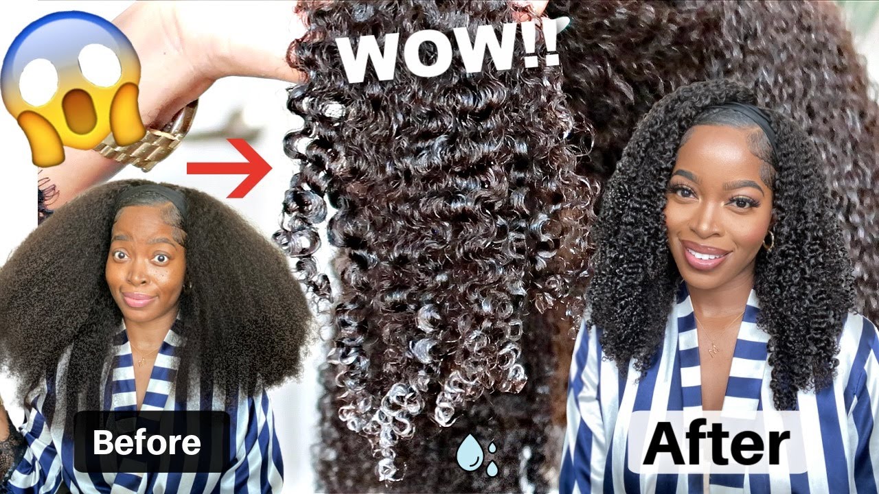 OMG‼️ 😱MAXIMUM HYDRATION & Curl Definition for Natural Hair Wigs 💣Headband Wig ft Heat Free Hair