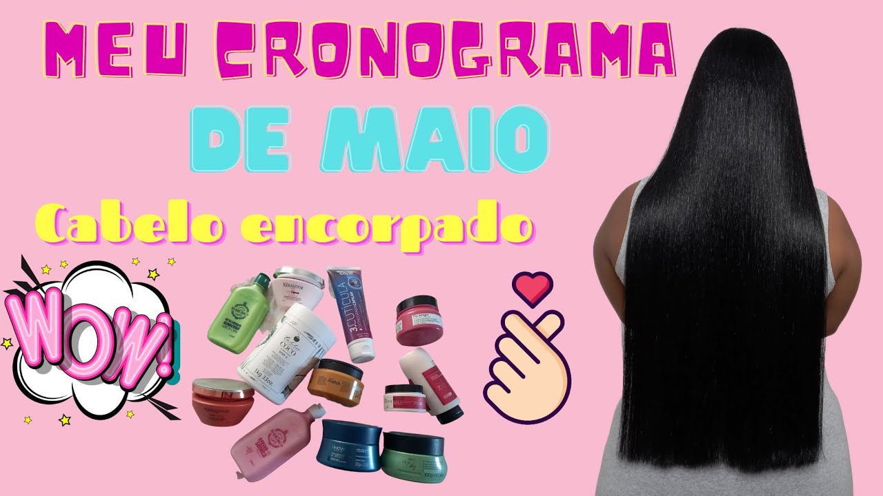 TODOS OS PRODUTOS QUE EU VOU USAR NO MEU CABELO EM MAIO + MINHA TABELA DE CRONOGRAMA|LAIS JULIÃO