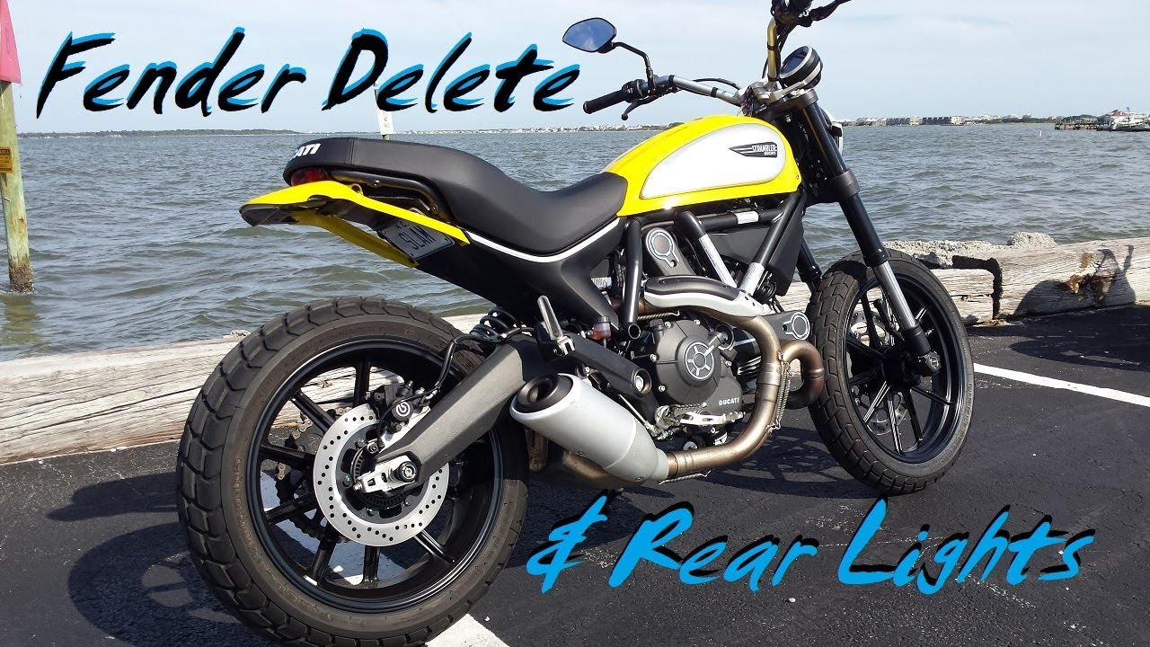 Устранитель крыльев/Уборщик заднего бампера и задние фонари — Ducati Scrambler