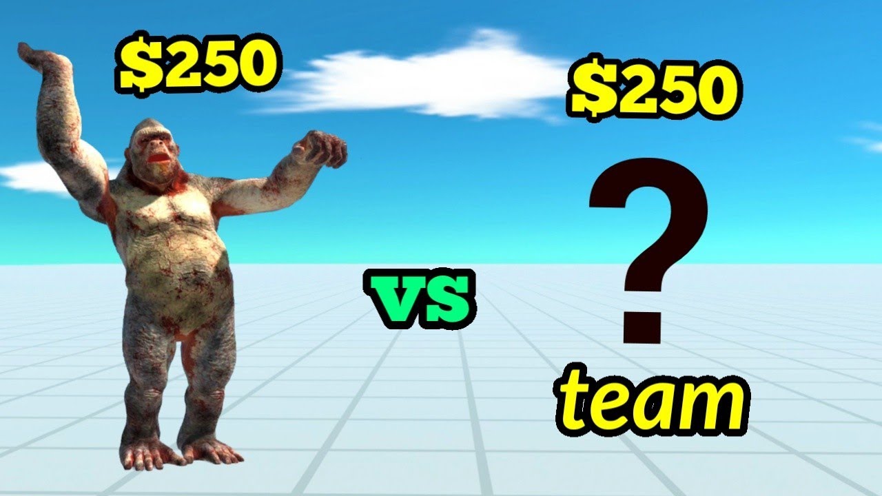 Goro The giant vs Random team same price ARBS Animal revolt battle simulator