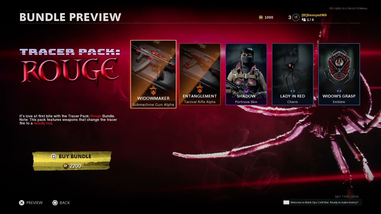 Tracer Pack Rouge Bundle Preview Call of Duty Black Ops Cold War #tracer #bundle #rogue