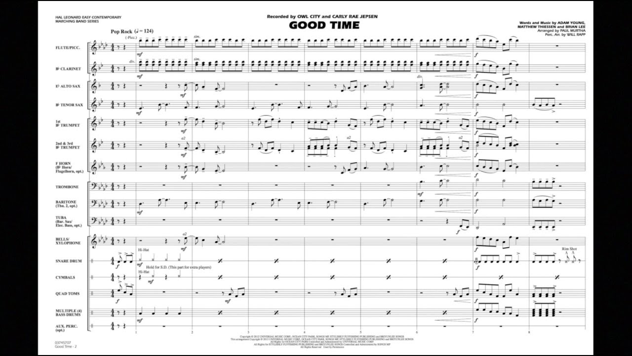 Good Time arranged by Paul Murtha
