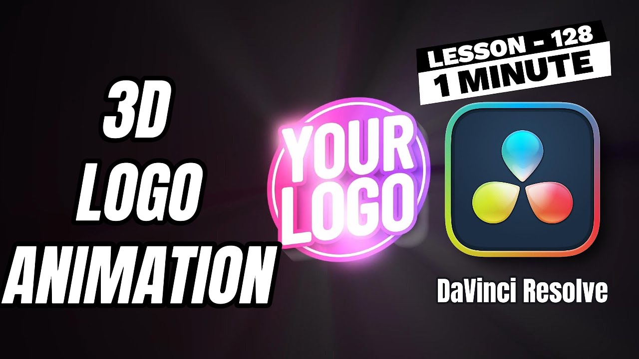 How to Create a 3D Logo Reveal Animation in DaVinci Resolve - Lesson 128 DaVinci Resolve Tutorial