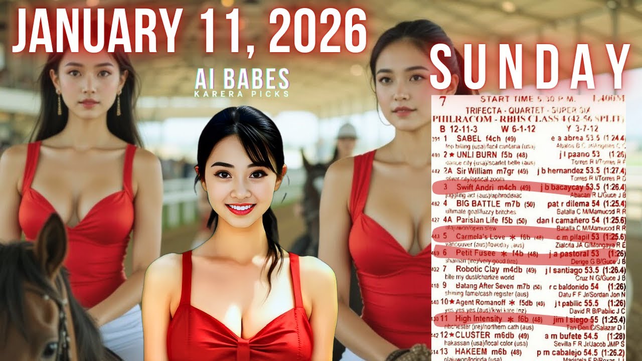 Karera Picks 🏇🏾| 11 JANuary 2026 SUNday | Metro Manila Turf Club Inc. MetroTurf