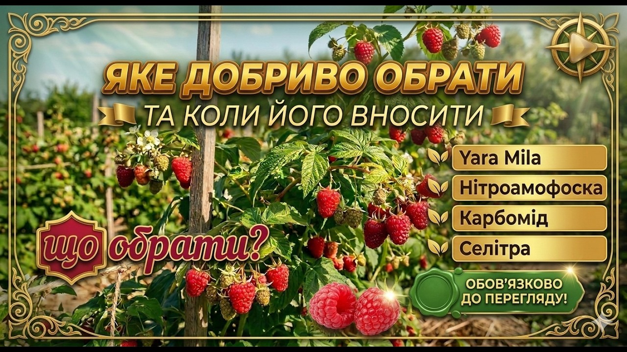 Малина засипить ягодою! Перше підживлення навесні для шаленого врожаю. Як обрати добрива чим і коли.