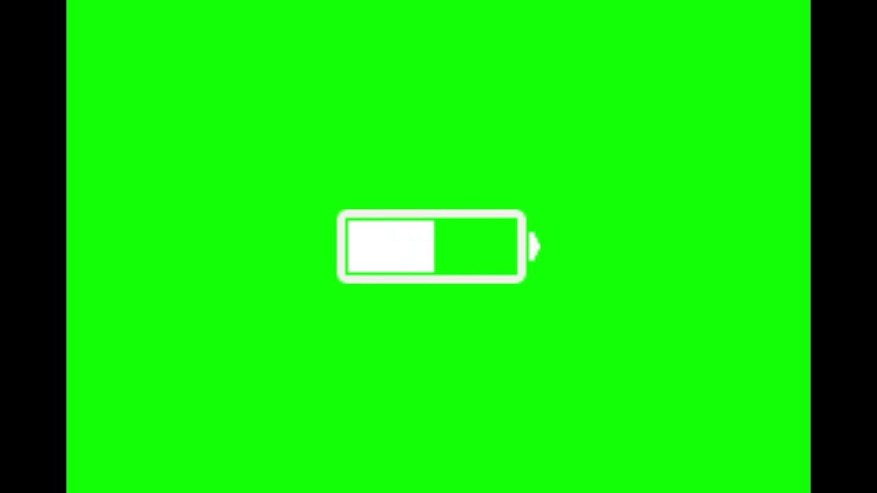 Battery Charging Green Screen || Animation VFX chroma key