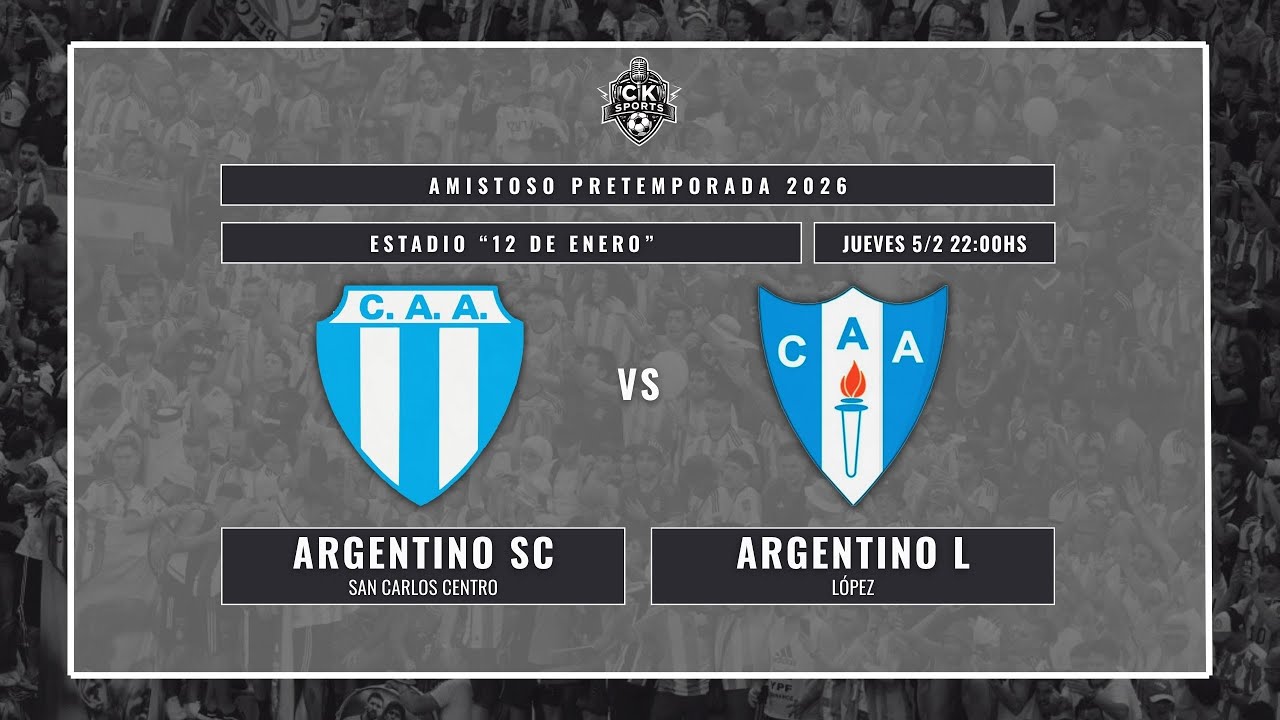 Argentino SCC 🆚 Argentino de López | Tercera Div | Amistoso Pretemporada 2026