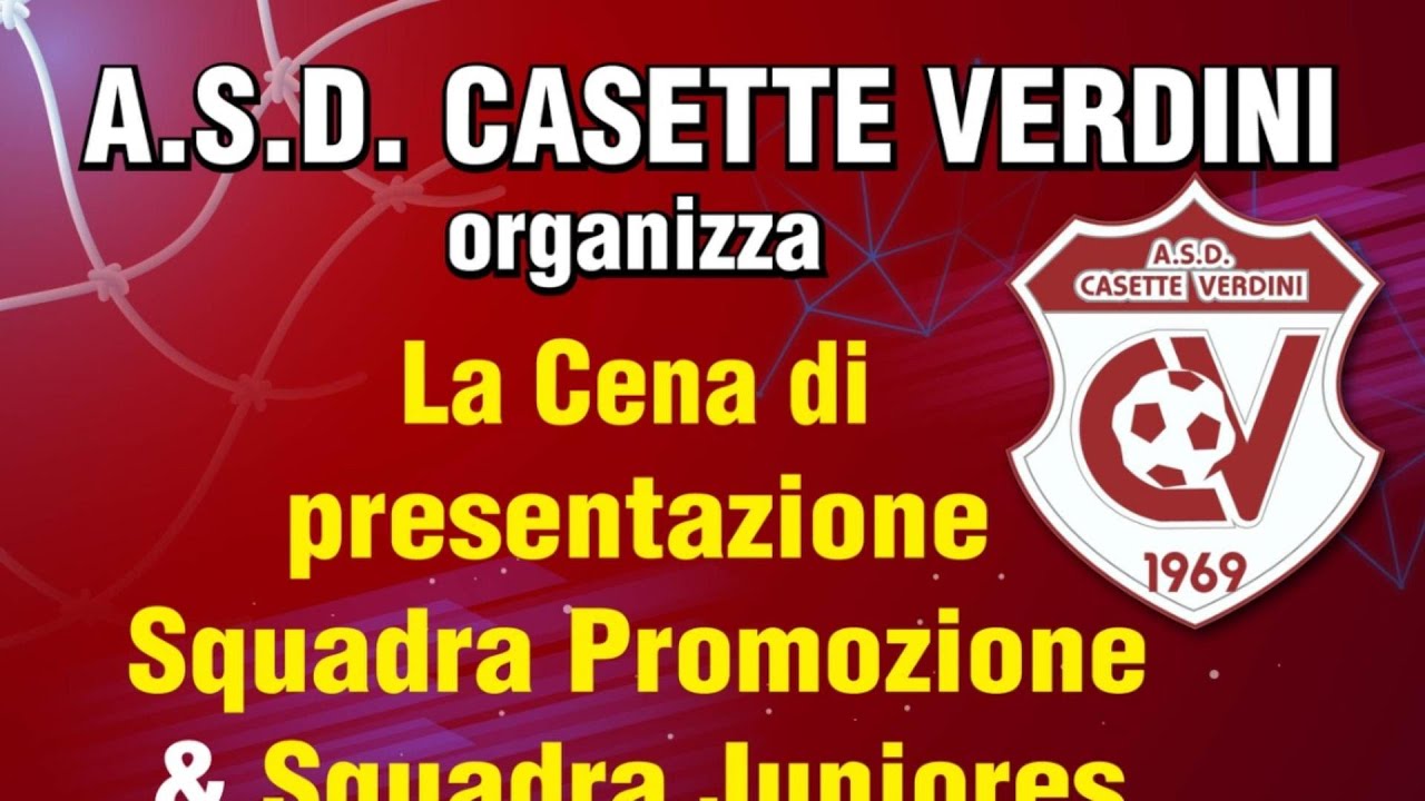 A.S.D. CASETTE VERDINI (Pollenza – MC), serata celebrativa del nuovo anno agonistico di calcio !