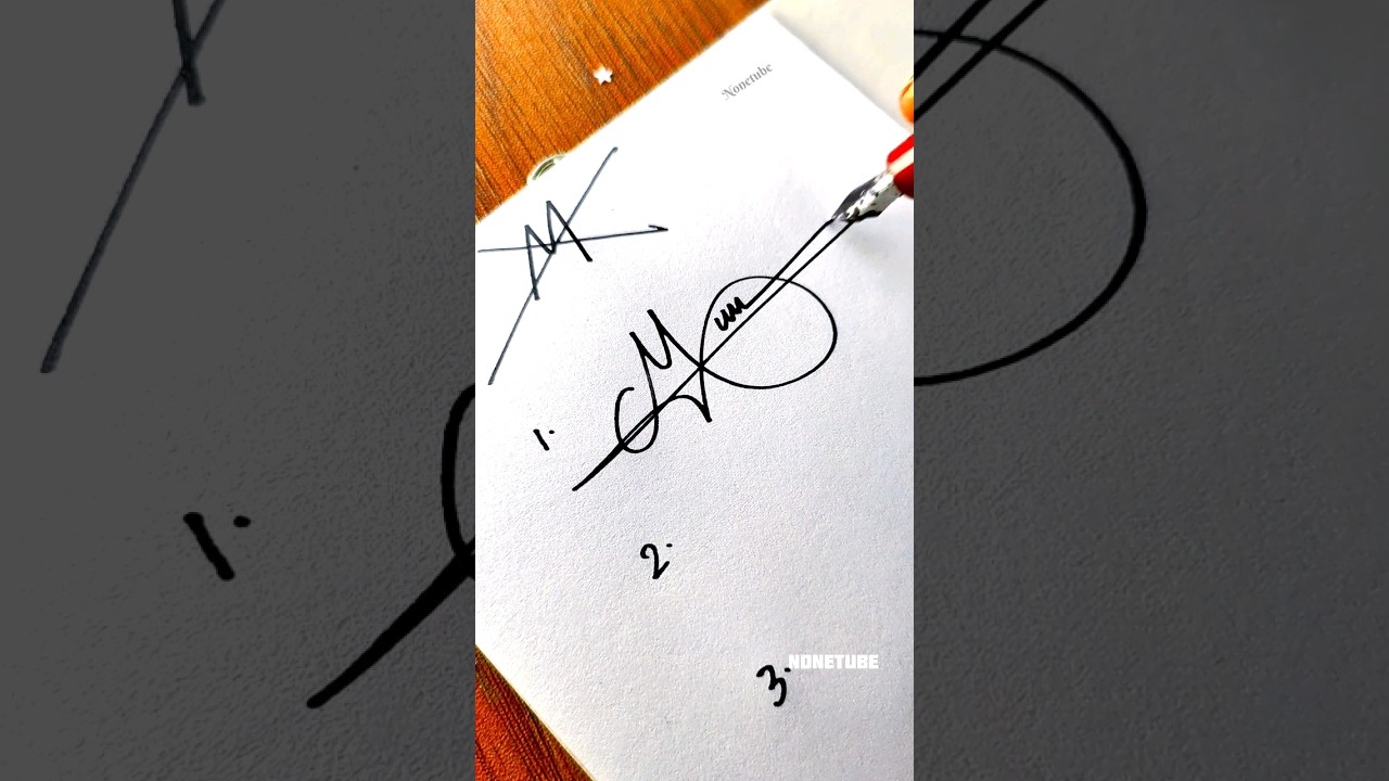 How to sign the letter M?