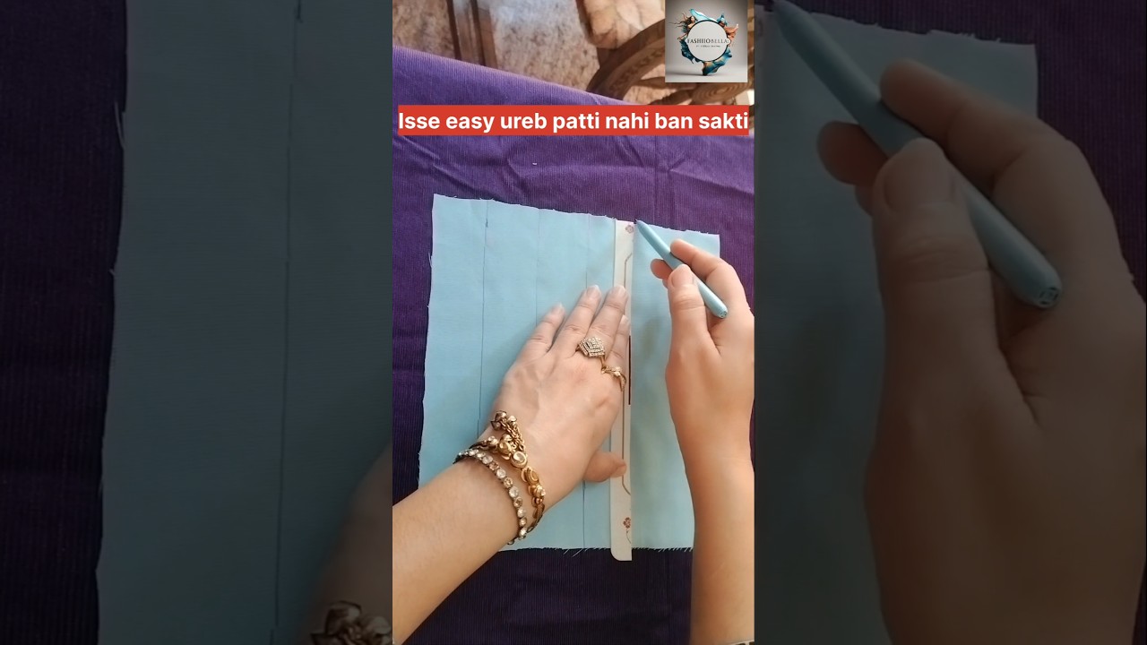 ✂️How to sew ureb patti neatly - step by step tutorial 🥰Easy way to stitch ureb patti like a pro✅