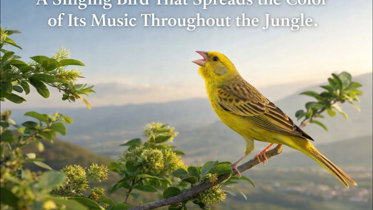 A Singing Bird That Spreads the Color of Its Music Throughout the Jungle