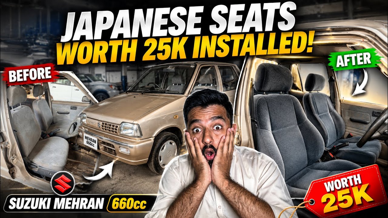 We Installed Japanese Seats in Suzuki Mehran 660cc | Interior Upgrade Begins! 🔥
