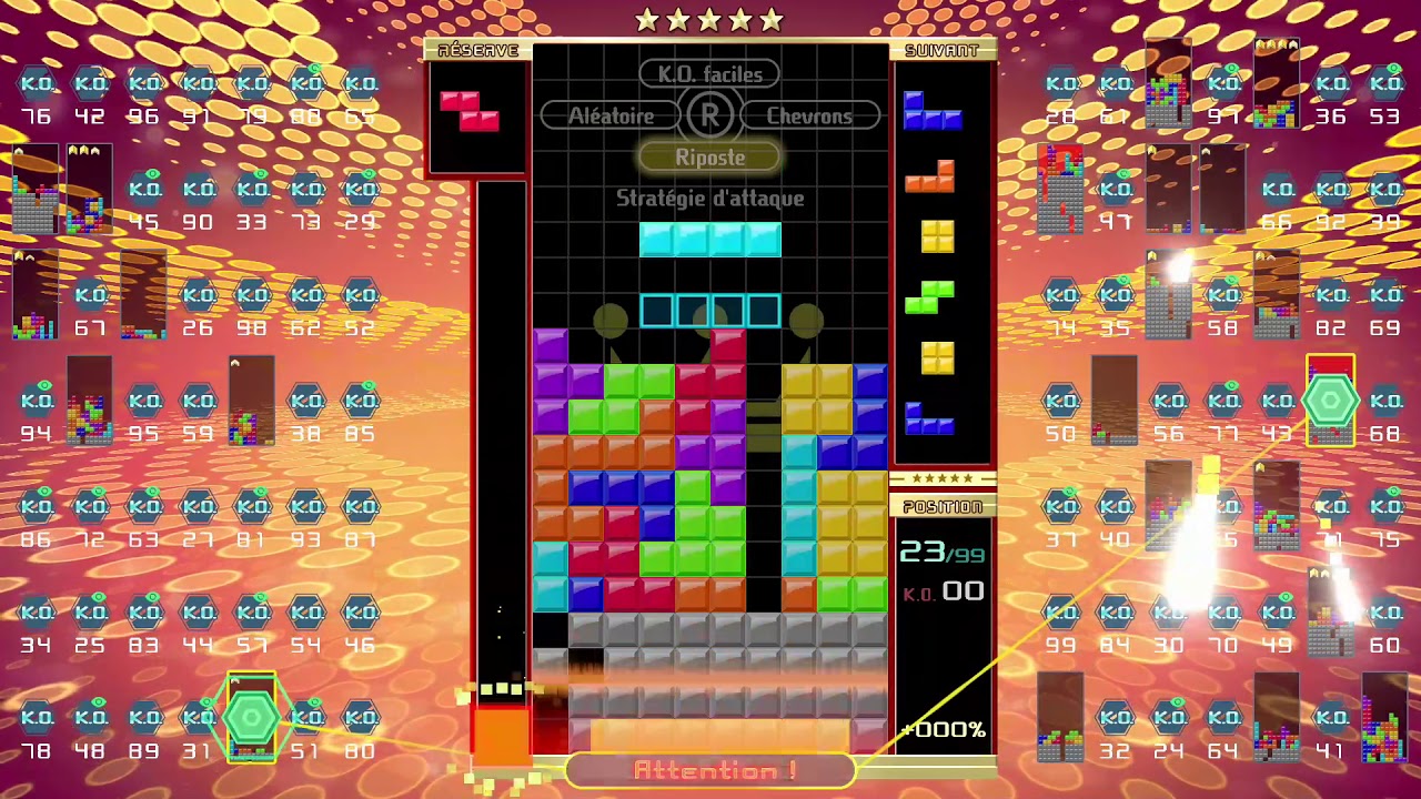 [Tetris 99] invictus snipe lobby #30: intense top 3 (513 lines cleared)