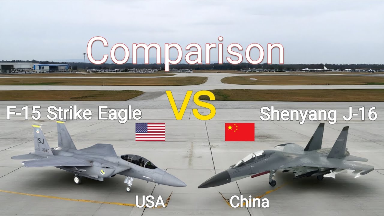 F-15 vs J-16 | Powerful 4.5 Gen Fighter Jet Comparison | USAF vs PLAAF |