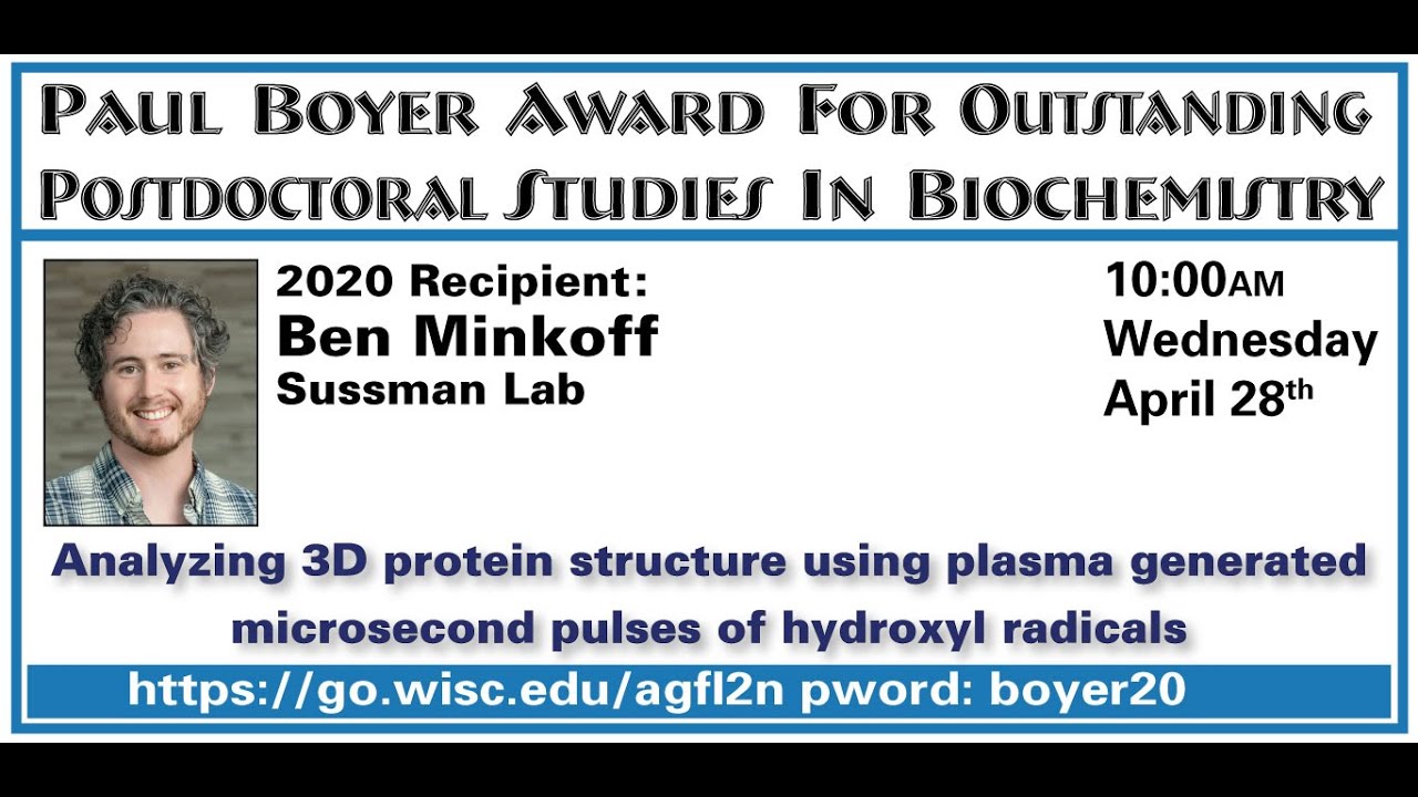 Ben Minkoff, Paul Boyer Award 2020