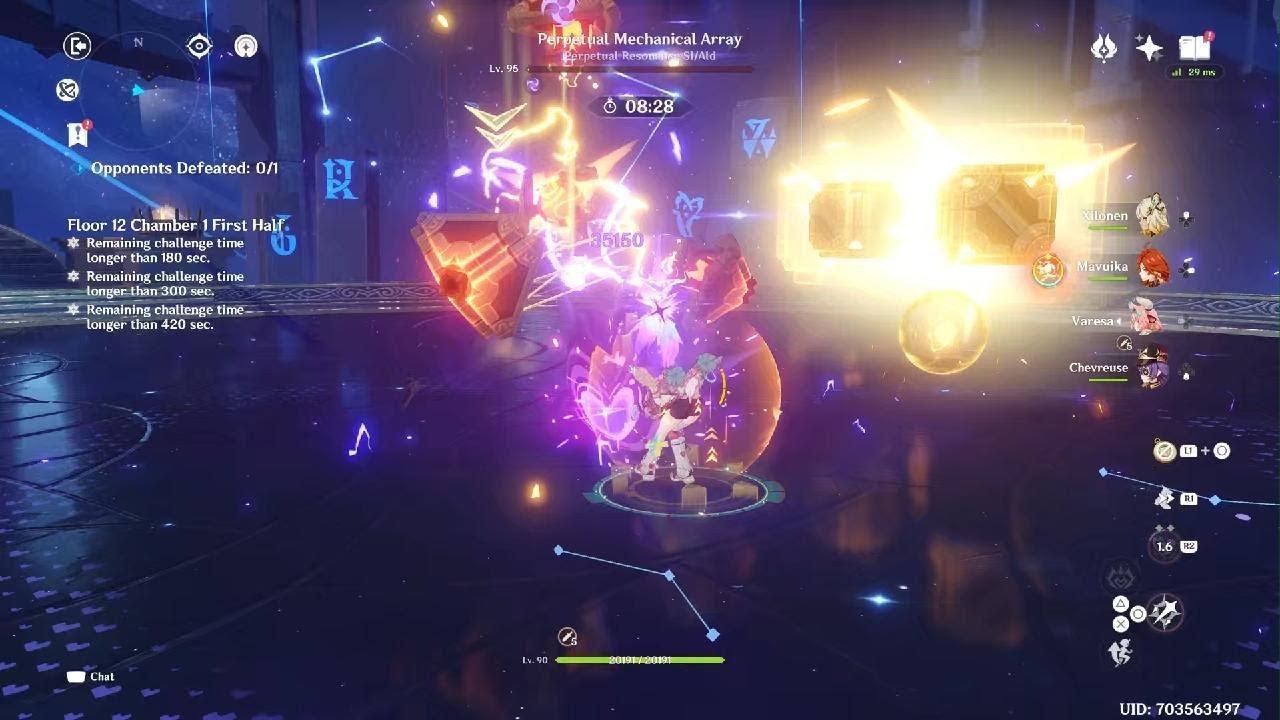 Spiral Abyss Floor 12, C0 Wriothesley and C0 Flins
