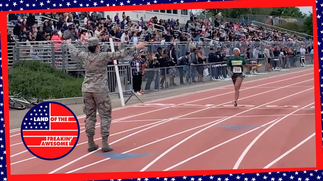 Military Mom Surprises Daughter By Appearing At Finish Line Of Relay Race