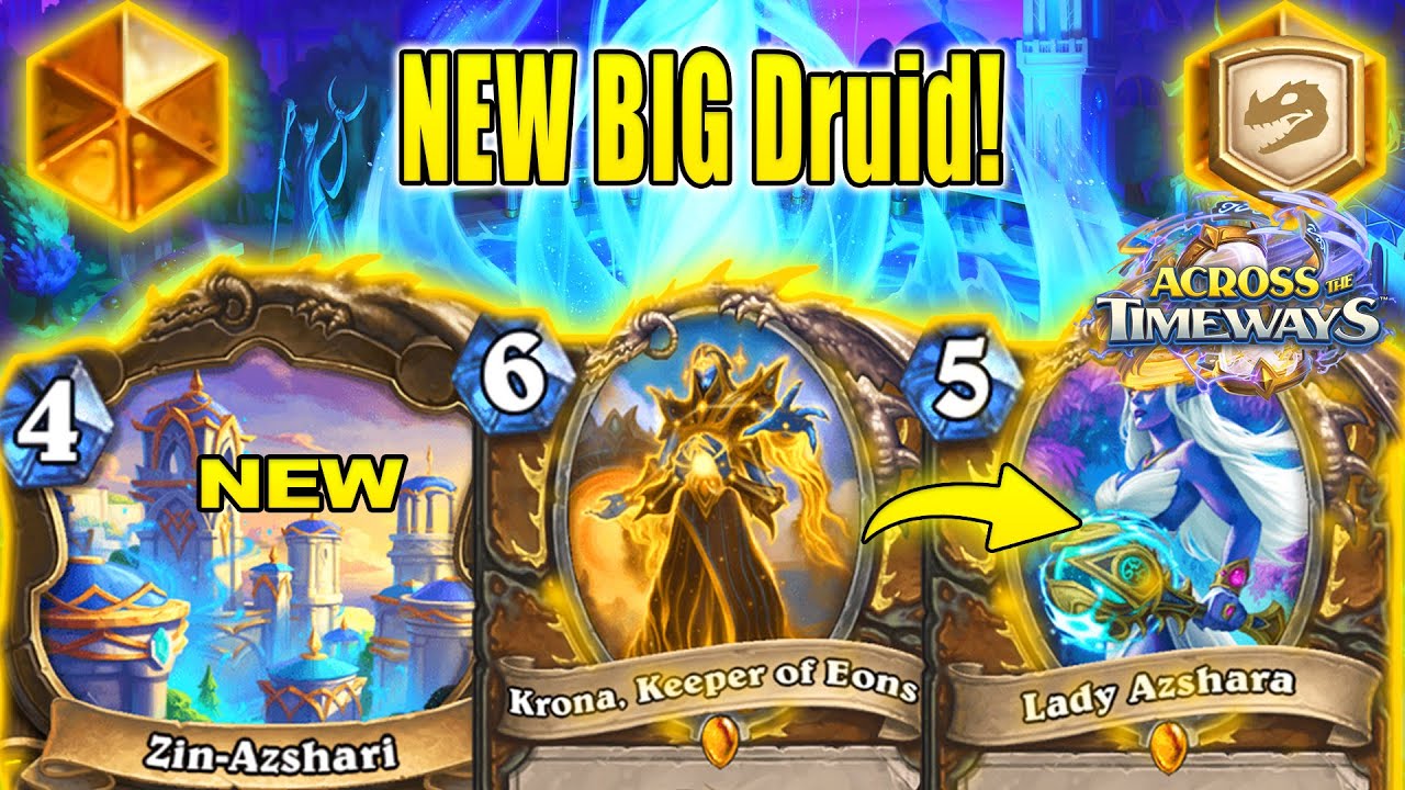 My NEW Big Druid Deck Is So OP With Krona Legendary At Across the Timeways | Hearthstone