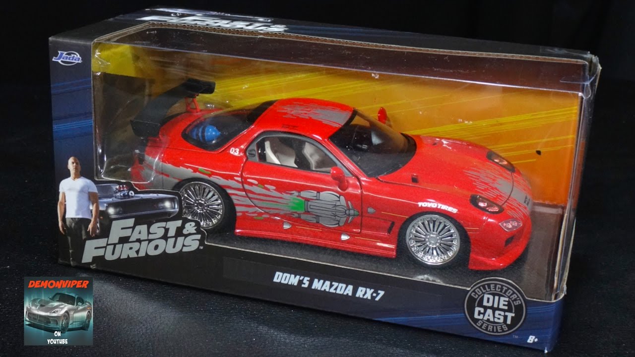 Dom's Mazda RX-7 - The Fast and the Furious - Jada Toys 1:24 Model Car Unboxing