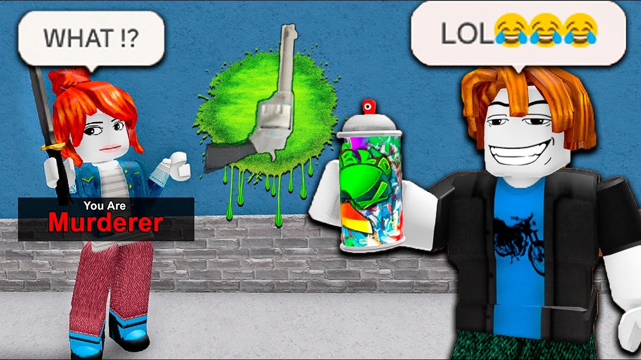 Murder Mystery 2 СМЕШНЫЕ МОМЕНТЫ (ТРОЛЛИНГ С КРАСКОЙ)