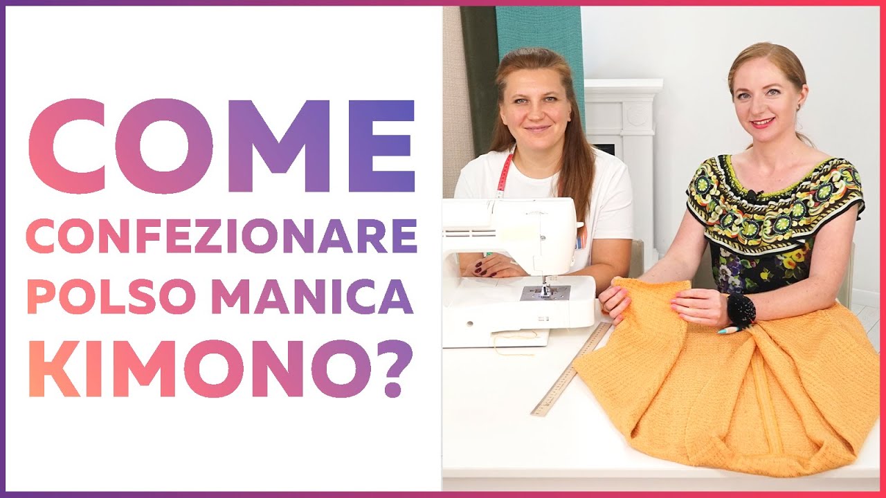 Giacca con manica kimono e scollo a scialle. Come realizzare il polsino con risvolto? Tutorial.