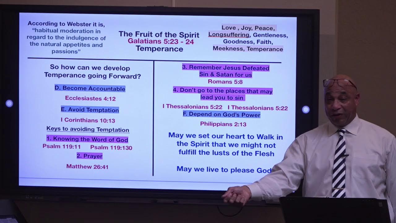 Fruit of the Spirit: Temperance | Brother Robert Randal
