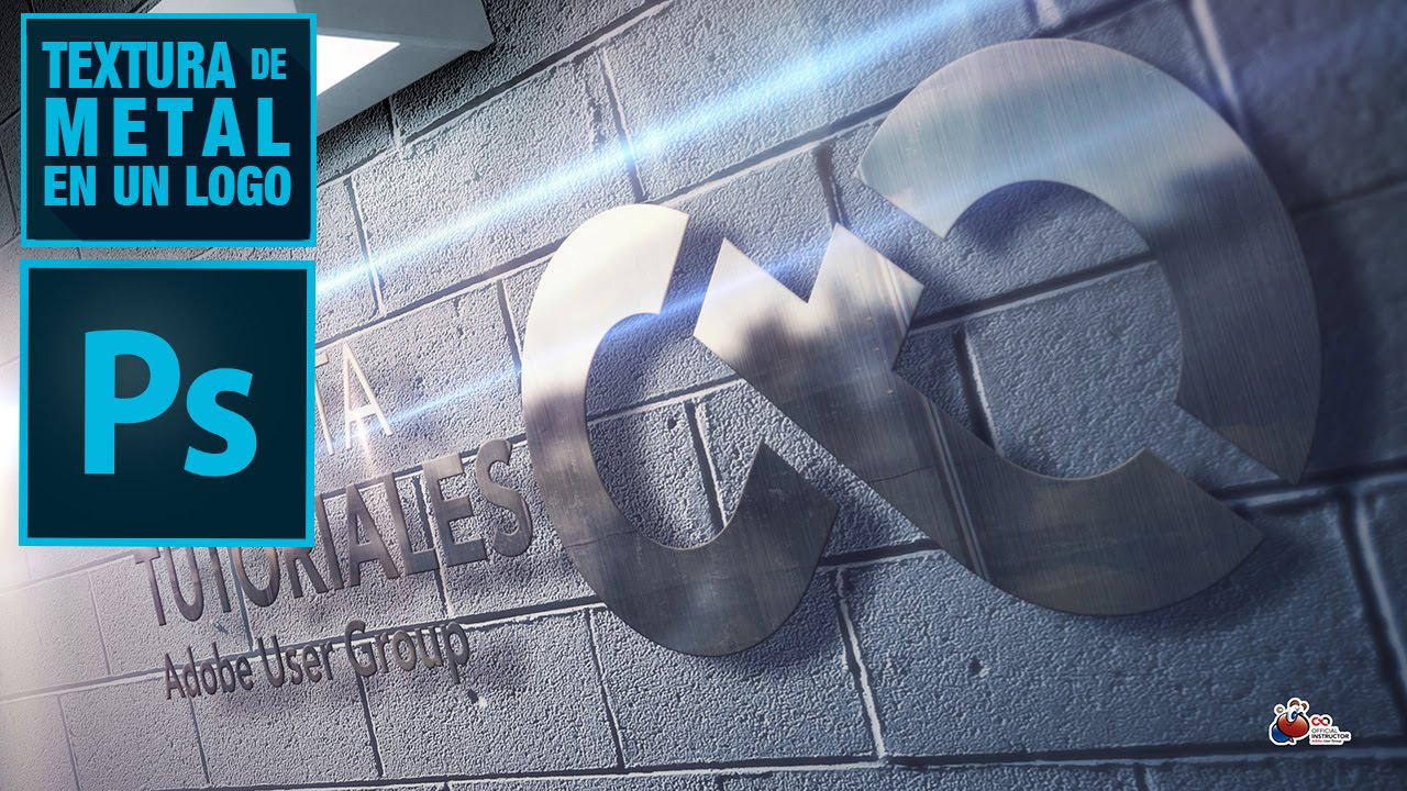 Logo metalico en un wallpaper con Photoshop by @ildefonsosegura