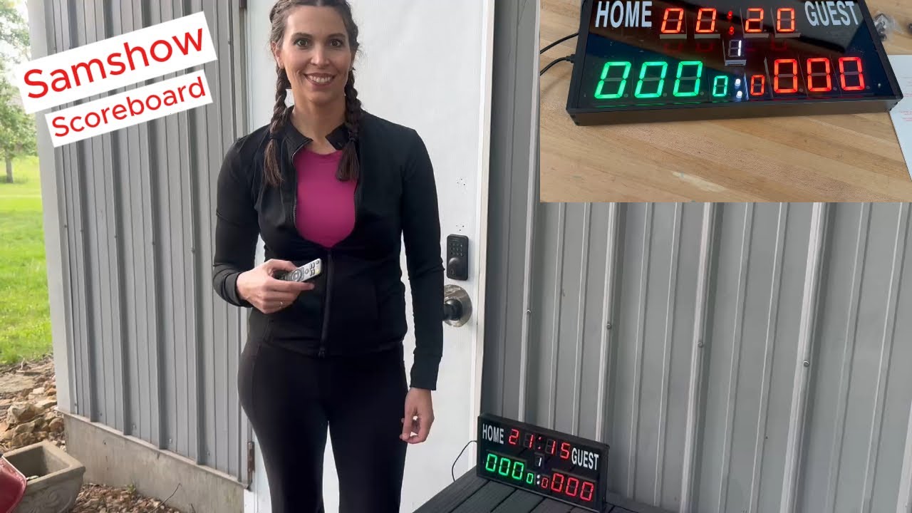 Samshow LED Scoreboard with Remote and Timer #Scoreboard #GameTimer #ElectronicScorekeeper