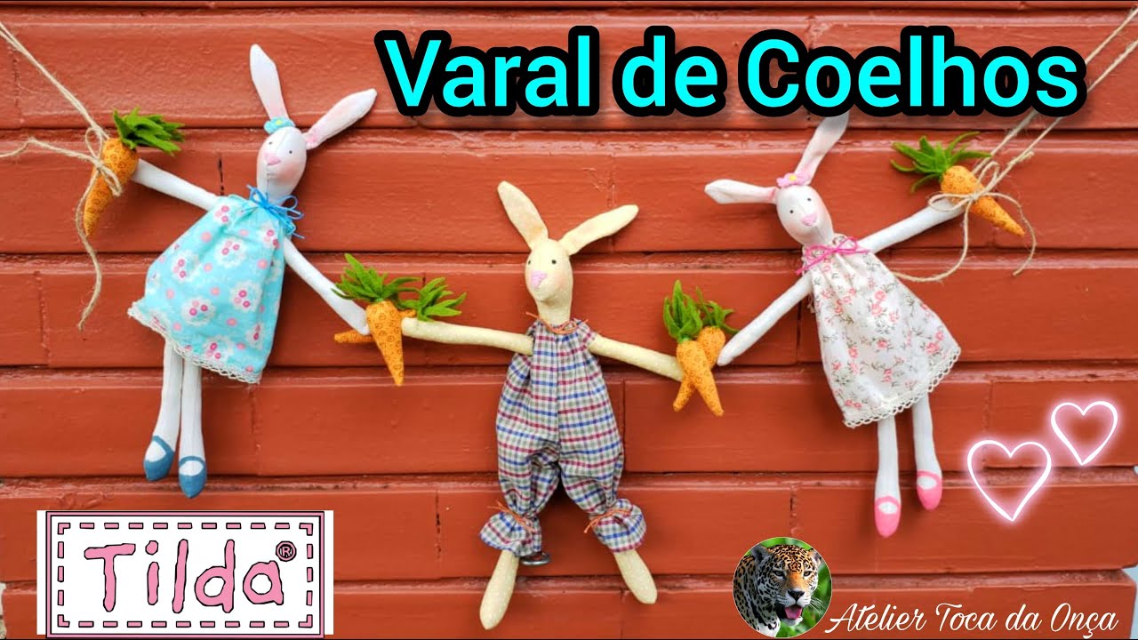 TILDA TUTORIAL: Rabbit Clothesline 🐰 (Пасхальное украшение) Sew with me Bunnies - Tone Finnanger