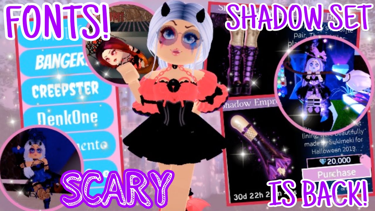 SHADOW EMPRESS SET is FINALLY BACK and NEW SCARY FONTS! //Roblox Royale High UPDATES and TEA