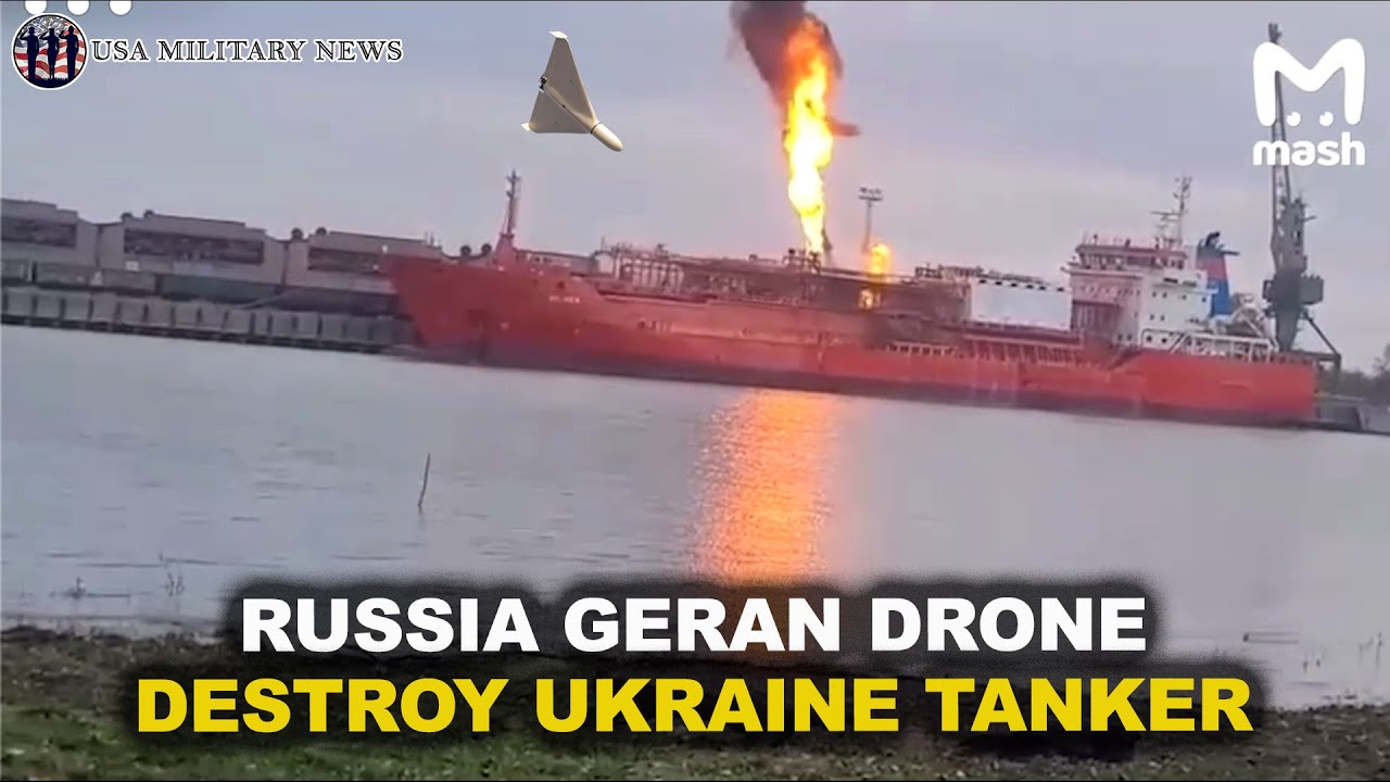 UKRAINE TANKER EXPLODE : 28 Russia Geranium Drones Launched To Odessa Region | US NEWS
