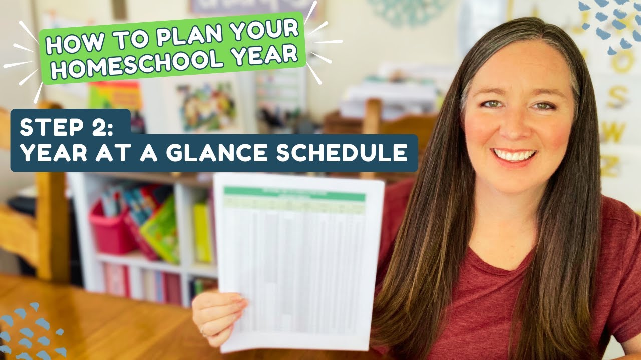 Easy Homeschool Planning Step #2: Year at a Glance Schedule